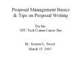 Proposal Management Basics & Tips on Proposal Writing Fo