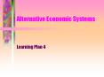 Alternative Economic Systems Learning Plan 4 Alternativ