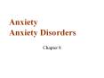 Anxiety Anxiety Disorders Chapter 8 Nursing Proces