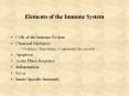 Elements of the Immune System Cells of the Immune Syste