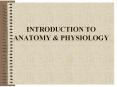 INTRODUCTION TO ANATOMY & PHYSIOLOGY DEFINITIONS Anatomy  t