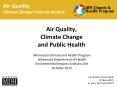 Air Quality Climate Change Training Module Air Quality
