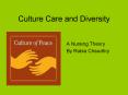 Culture Care and Diversity A Nursing Theory By Rabi