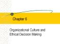Chapter 6 Organizational Culture and Ethical Decision Makin