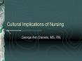 Cultural Implications of Nursing George Ann Daniels, MS, R