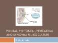 PLEURAL, PERITONEAL, PERICARDIAL AND SYNOVIAL FLUIDS CULTUR