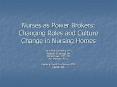 Nurses as Power Brokers: Changing Roles and Culture Chang