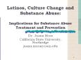 Latinos, Culture Change and Substance Abuse: Implication