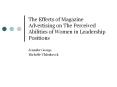 The Effects of Magazine Advertising on The Perceive