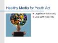 Healthy Media for Youth Act Legislative Advocacy Lisa Bet