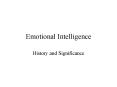Emotional Intelligence History and Significanc