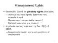 Management Rights Generally based on property right