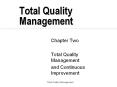Total Quality Management Chapter Two Total Qualit
