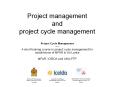 Project management and project cycle management Projec