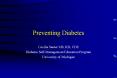 Preventing Diabetes Cecilia Sauter MS, RD, CDE Diabete