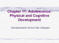 Chapter 11: Adolescence: Physical and Cognitive Developmen