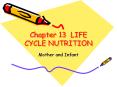 Chapter 13 LIFE CYCLE NUTRITION Mother and Infant Preparin