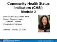 Community Health Status Indicators (CHSI) Module 2 Nanc
