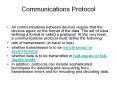Communications Protocol All communications between device