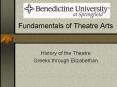 Fundamentals of Theatre Arts History of the Theatre Greek