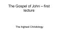 John s mystical prologue Beginning of John: no infanc