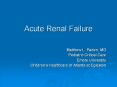 Acute Renal Failure Matthew L. Paden, MD Pediatric Critica