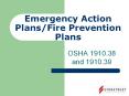Emergency Action Plans/Fire Prevention Plans OSHA 1910.3