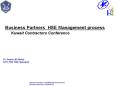 Business Partners HSE Management process Kuwait Contractor