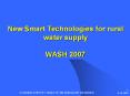 New Smart Technologies for rural water supply WASH 200