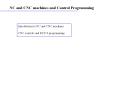 NC and CNC machines and Control Programming Introduction t