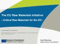 The EU Raw Materials Initiative - Critical Raw Materials fo