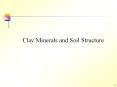 Clay Minerals and Soil Structure * * Steady water canno