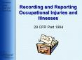 Recording and Reporting Occupational Injuries and Illnesse