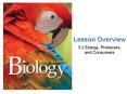 Lesson Overview 3.2 Energy, Producers, and Consumers THIN