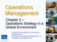 Operations Management Chapter 2   Operations Strategy in 