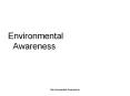 Environmental Awareness General Environmental Informatio