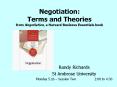 Negotiation: Terms and Theories from Negotiation, a Harvar
