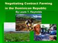 Negotiating Contract Farming in the Dominican Republic B