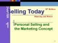 CHAPTER Selling Today 10th Edition Manning and Reece 
