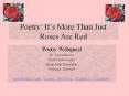 Poetry: It s More Than Just Roses Are Red Poetry Webques