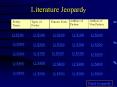 Literature Jeopardy Authors of Fiction Authors of No