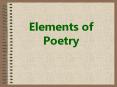 Elements of Poetry What do you know about poetry? 1. Speake