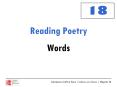 18 Reading Poetry Words Diction Indeed, since poetry is, b
