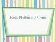 RHYTHM BEAT CADENCE METER Meter Patterns of stressed an