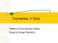 Ozymandias: A Study Written by Percy Bysshe Shelley Essay b