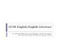 GCSE English/English Literature Be informed: What you