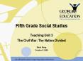 Fifth Grade Social Studies Teaching Unit 3 The Civil Wa