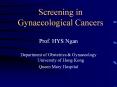 Screening in Gynaecological Cancers