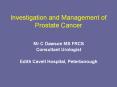 Investigation and Management of Prostate Cancer