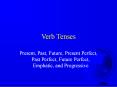 Present, Past, Future, Present Perfect, Past Perfect, Futur